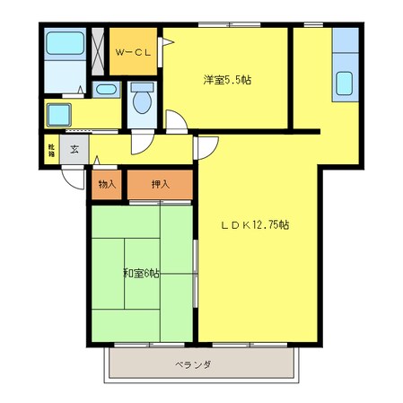 ハイツジュエイユーⅡの物件間取画像